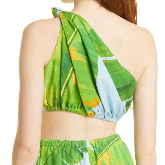 FARM RIO Fresh Bananas One Shoulder Crop Top - Picture 5 of 9